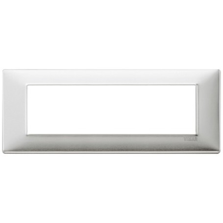 Placca 7M alluminio spazzolato Vimar Plana 14657.81 Placca 7M alluminio spazzolato Vimar Plana 14657.81