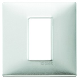 Placca 1M alluminio spazzolato Vimar Plana 14641.81