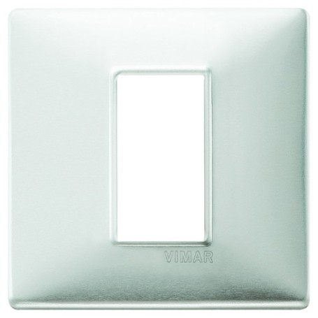 Placca 1M alluminio spazzolato Vimar Plana 14641.81 Placca 1M alluminio spazzolato Vimar Plana 14641.81