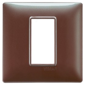 Placca 1M marrone micalizzato scatola rotonda Vimar Plana 14641.23