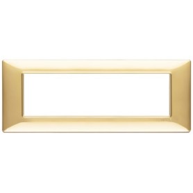 Placca 7M oro lucido Vimar Plana 14657.24
