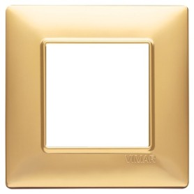 Placca 2M oro opaco scatola rotonda Vimar Plana 14642.25