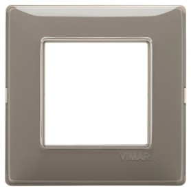Placca 2M Reflex cenere scatola rotonda Vimar Plana 14642.40