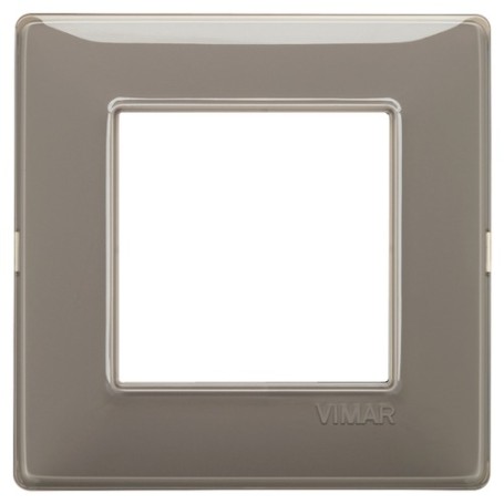 Placca 2M Reflex cenere scatola rotonda Vimar Plana 14642.40