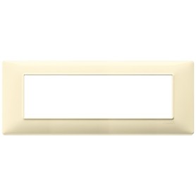 Placca 7M crema Vimar Plana 14657.04