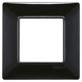 Placca 2M nero Vimar Plana 14642.05