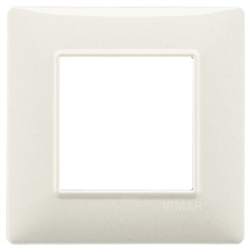 Placca 2M bianco granito Vimar Plana 14642.06