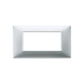 Placca 4M argento opaco Vimar Plana 14654.20