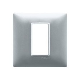 Placca 1M argento opaco per scatola rotonda  Vimar Plana 14641.20