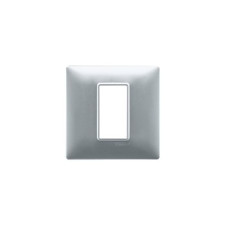 Placca 1M argento opaco per scatola rotonda  Vimar Plana 14641.20
