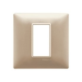 Placca 1M champagne opaco per scatola rotonda  Vimar Plana 14641.22