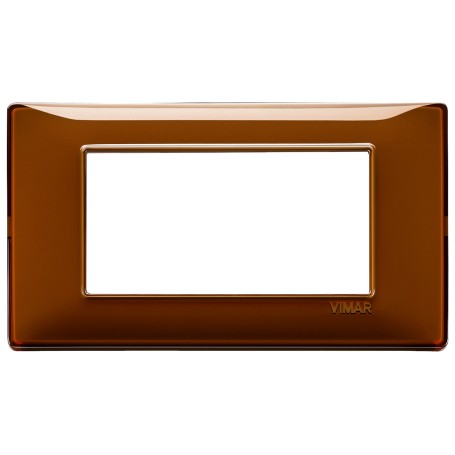 Placca 4M Reflex tabacco Vimar Plana 14654.49 Placca 4M Reflex tabacco Vimar Plana 14654.49