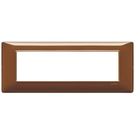 Placca 7M Reflex tabacco Vimar Plana 14657.49 Placca 7M Reflex tabacco Vimar Plana 14657.49