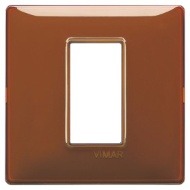 Placca 1M Reflex tabacco scatola rotonda Vimar Plana 14641.49