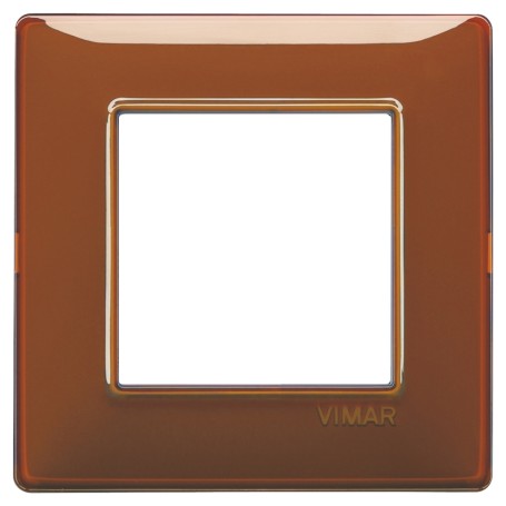 Placca 2M Reflex tabacco scatola rotonda Vimar Plana 14642.49