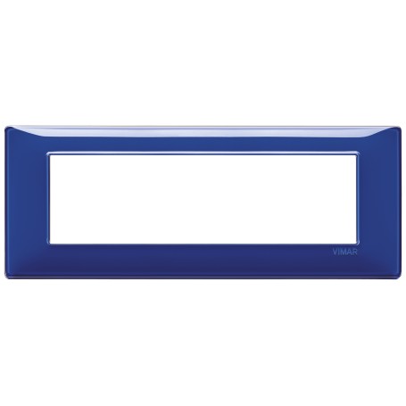 Placca 7M Reflex zaffiro Vimar Plana 14657.50 Placca 7M Reflex zaffiro Vimar Plana 14657.50