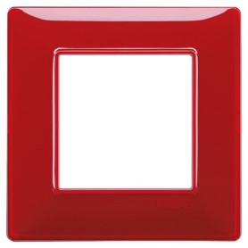Placca 2M Reflex rubino scatola rotonda Vimar Plana 14642.51
