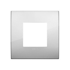 Placca Classic 2M argento scatola rotonda Vimar Arkè 19642.03