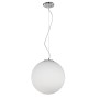 Lampadario con lampada a sospensione in vetro bianco diametro 40cm art.6346 Illuminazione moderna ideale per salone e cucina