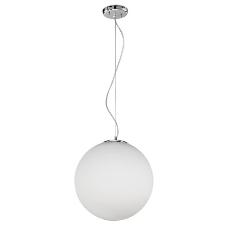 Lampadario con lampada a sospensione in vetro bianco D.40cm art.6346 Illuminazione moderna Lampadario con lampada a sospensione in vetro bianco D.40cm art.6346 Illuminazione moderna