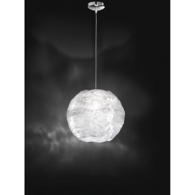 Lampadario con lampada a sospensione in acrilico trasparente D.40cm art.6310T Illuminazione moderna ideale per salone e cucina