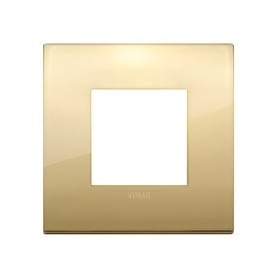 Placca Classic 2M oro scatola rotonda Vimar Arkè 19642.07