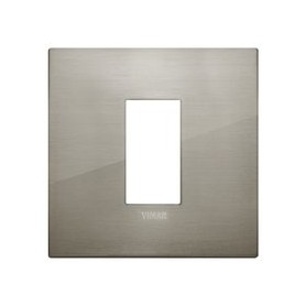 Placca Classic 1M acciaio spazzolato scatola rotonda Vimar Arkè 19641.08