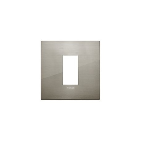 Placca Classic 1M acciaio spazzolato scatola rotonda Vimar Arkè 19641.08 Placca Classic 1M acciaio spazzolato scatola rotonda Vimar Arkè 19641.08