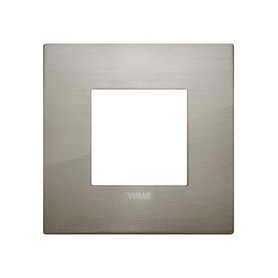 Placca Classic 2M acciaio spazzolato scatola rotonda Vimar Arkè 19642.08