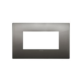 Placca Classic 4M cromo nero Vimar Arkè 19654.09