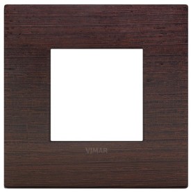 Placca Classic 2M wengè scatola rotonda Vimar Arkè 19642.41