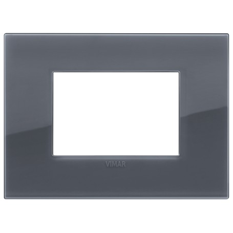 Placca Classic 3M Reflex grigio fumè Vimar Arkè 19653.61 Placca Classic 3M Reflex grigio fumè Vimar Arkè 19653.61