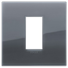 Placca Classic 1M Reflex grigio fumè scatola rotonda Vimar Arkè 19641.61