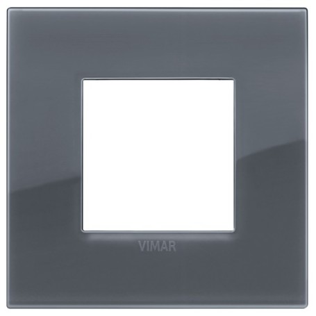 Placca Classic 2M Reflex grigio fumè scatola rotonda Vimar Arkè 19642.61