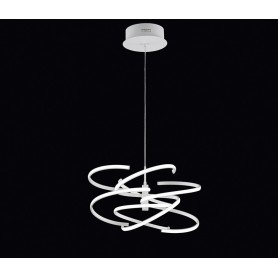 Lampadario lampada a sospensione in metallo verniciato bianco D.60cm art.6397b lc Illuminazione moderna per salone cucina