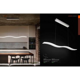 Lampadario lampada a sospensione in metallo e plexiglass 120cm art.6364b lc Illuminazione moderna per salone cucina