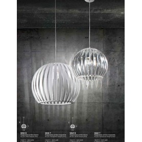 Lampadario coordinato 2 lampade a sospensione acrilico art. 585860 Illuminazione moderna ideale per salone e cucina