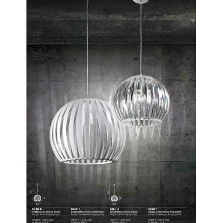 Lampadario coordinato 2 lampade a sospensione acrilico art. 585860 Illuminazione moderna ideale per salone e cucina Lampadario coordinato 2 lampade a sospensione acrilico art. 585860 Illuminazione moderna ideale per salone e cucina