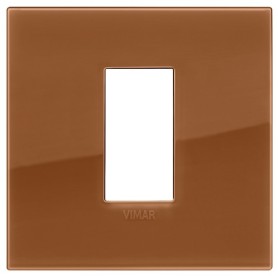 Placca Classic 1M Reflex caramel scatola rotonda Vimar Arkè 19641.62