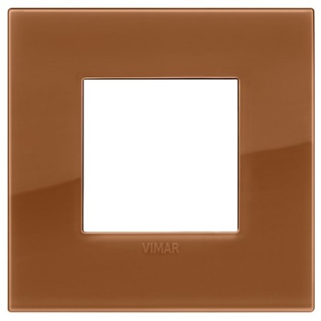 Placca Classic 2M Reflex caramel scatola rotonda Vimar Arkè 19642.62