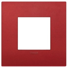 Placca Classic 2M rosso matt scatola rotonda Vimar Arkè 19642.75