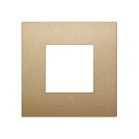 Placca Classic 2M oro matt scatola rotonda Vimar Arkè 19642.78