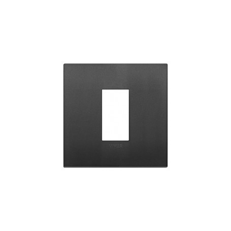 Placca Classic 1M nero scatola rotonda Vimar Arkè 19641.71 Placca Classic 1M nero scatola rotonda Vimar Arkè 19641.71