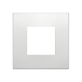 Placca Classic 2M perla matt scatola rotonda Vimar Arkè 19642.05