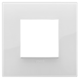 Placca Classic 2M Reflex ghiaccio scatola rotonda Vimar Arkè 19642.66