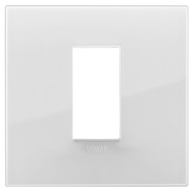 Placca Classic 1M Reflex ghiaccio total look scatola rotonda Vimar Arkè 19641.B66