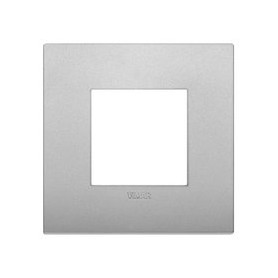 Placca Classic 2M silver matt scatola rotonda Vimar Arkè 19642.79
