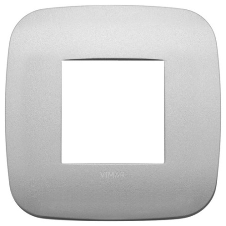 Placca Round 2M argento matt scatola rotonda Vimar Arkè 19672.23