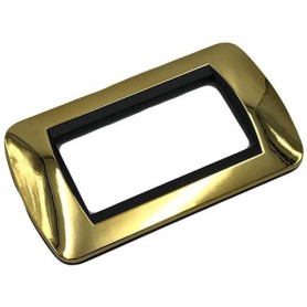 Placca 4 posti Oro COMPATIBILE CON Bticino Living TIPO L4804OR