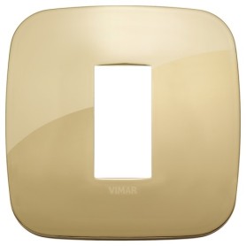 Placca Round 1M oro scatola rotonda Vimar Arkè 19671.27